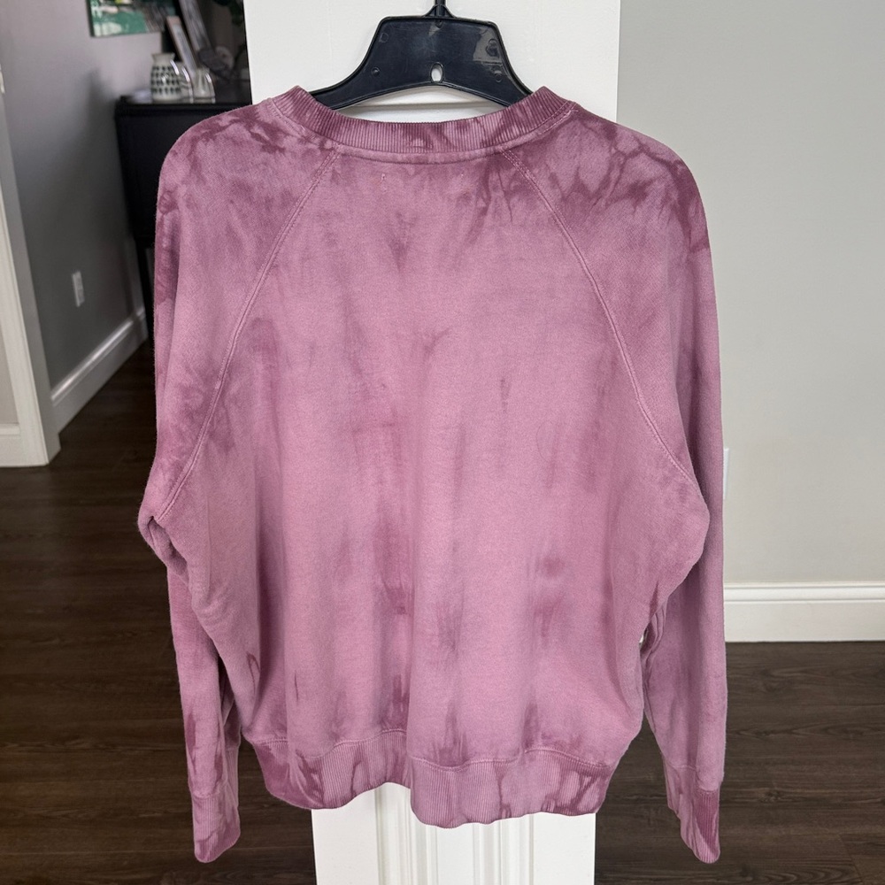 Spiritual Gangster x Peloton Mauve & Dusty Rose Tie-Dye Crewneck  Medium - Picture 5 of 8